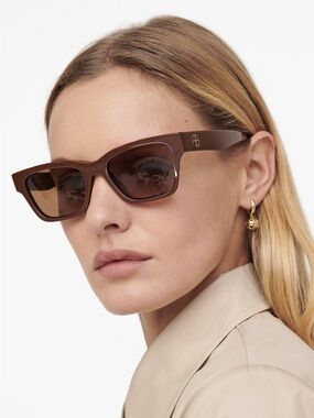 Anine Bing Daria Sunglasses Brown
